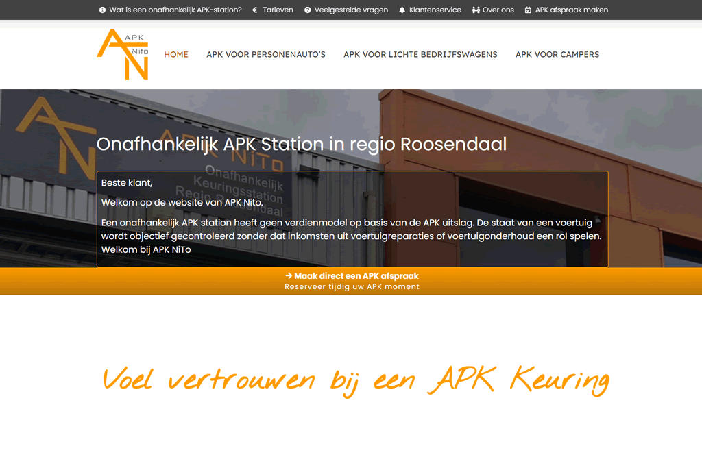 Portfolio item: de WordPress website ontwikkeling van Tandheelkundig Centrum