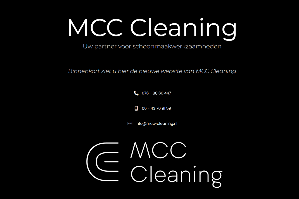 Portfolio item: de WordPress AI website voor MCC Cleaning