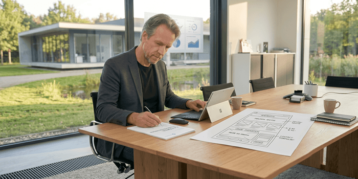 2. Ontwerp & Offerte U ontvangt een ontwerp op maat, informatie over de benodigde WordPress opzet, en een duidelijke, gespecificeerde offerte wat het kost om het te realiseren.